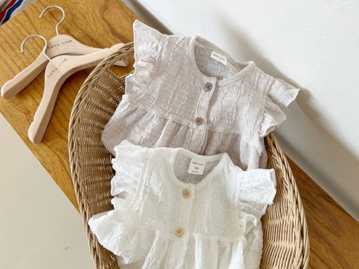 Bebe Nine - Korean Baby Fashion - #babygirlfashion - Frill Button Body Suit - 4