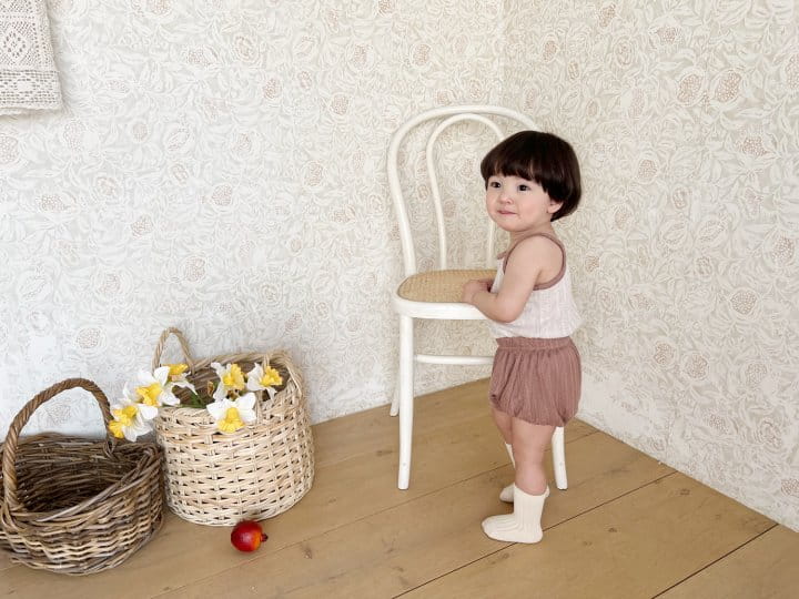 Bebe Nine - Korean Baby Fashion - #babyoninstagram - Churros Sleevelss Top Bottom Set - 10