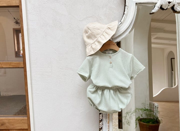 Bebe Nine - Korean Baby Fashion - #babyoninstagram - Wave Bloomers Top Bottom Set - 5
