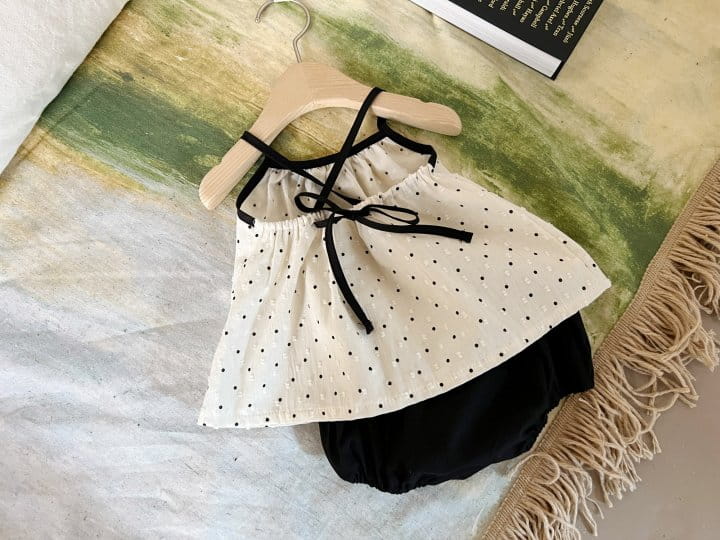 Bebe Nine - Korean Baby Fashion - #babyootd - Snow Sleeveless Top Bottom Set - 10