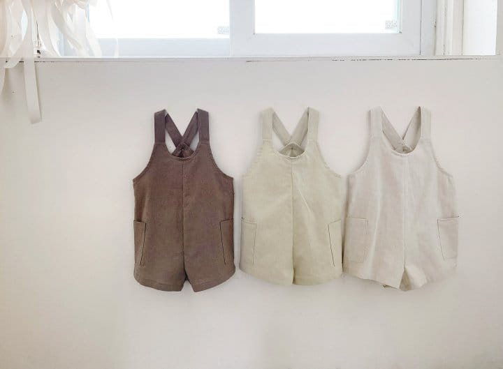 Bebe Nine - Korean Baby Fashion - #babyootd - Woodie Dungarees Shorts - 8