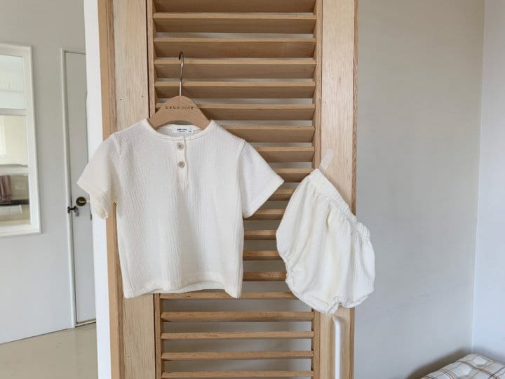 Bebe Nine - Korean Baby Fashion - #babyoutfit - Wave Bloomers Top Bottom Set - 8