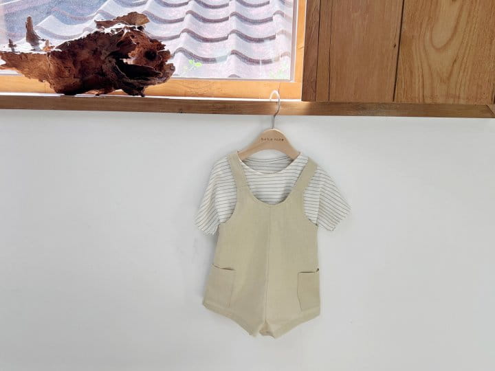 Bebe Nine - Korean Baby Fashion - #babyoutfit - Woodie Dungarees Shorts - 9