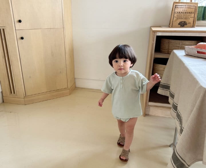 Bebe Nine - Korean Baby Fashion - #onlinebabyboutique - Wave Bloomers Top Bottom Set - 10