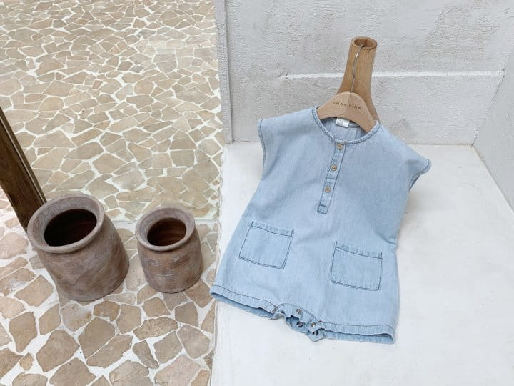 Bebe Nine - Korean Baby Fashion - #onlinebabyboutique - Denim Loder Body Suit - 3