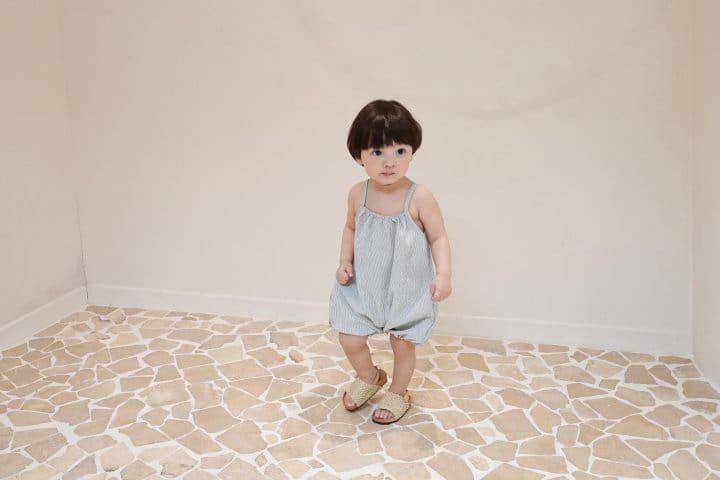 Bebe Nine - Korean Baby Fashion - #onlinebabyboutique - Coco Dungarees Body Suit - 4