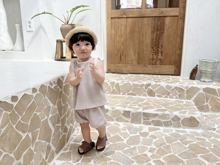 Bebe Nine - Korean Baby Fashion - #onlinebabyshop - Croffle Top Botom Set - 10