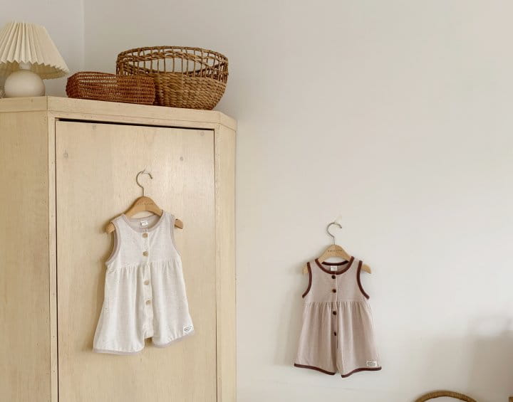 Bebe Nine - Korean Baby Fashion - #onlinebabyshop - Choco Latte Body Suit - 2