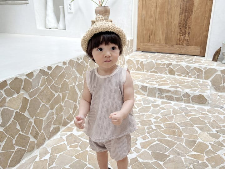 Bebe Nine - Korean Baby Fashion - #smilingbaby - Croffle Top Botom Set - 11