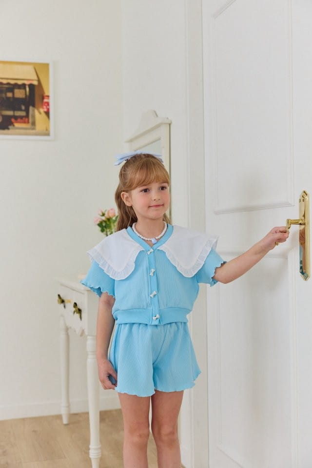 Berry Berry - Korean Children Fashion - #kidsshorts - Waffle Top Bottom Set - 7