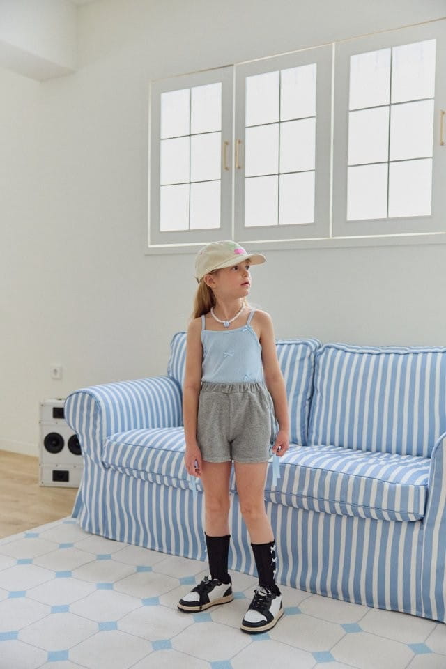 Berry Berry - Korean Children Fashion - #minifashionista - Ribbon String Sleeveless Tee - 2