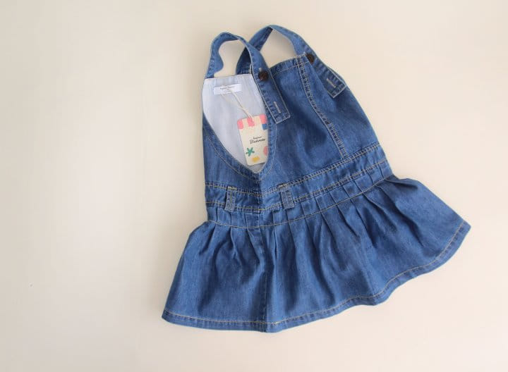 Bienvenu - Korean Children Fashion - #childofig - Denim Dungarees One-Piece - 6