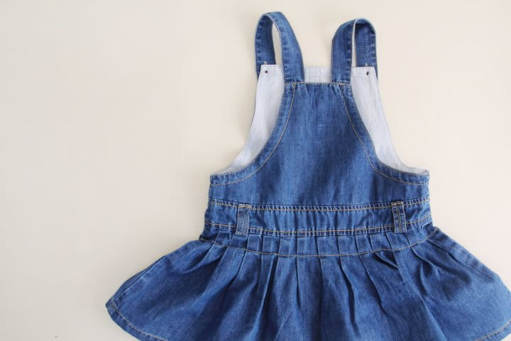 Bienvenu - Korean Children Fashion - #discoveringself - Denim Dungarees One-Piece - 9