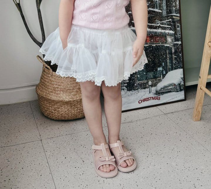 Bienvenu - Korean Children Fashion - #fashionkids - Kan Kan Chiffon Ribbon Skirt - 8