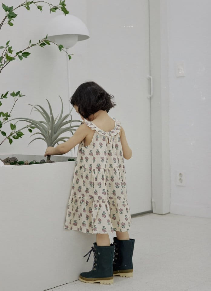 Bienvenu - Korean Children Fashion - #kidsshorts - Sleeveles Frill Kan Kan One-Piece - 3