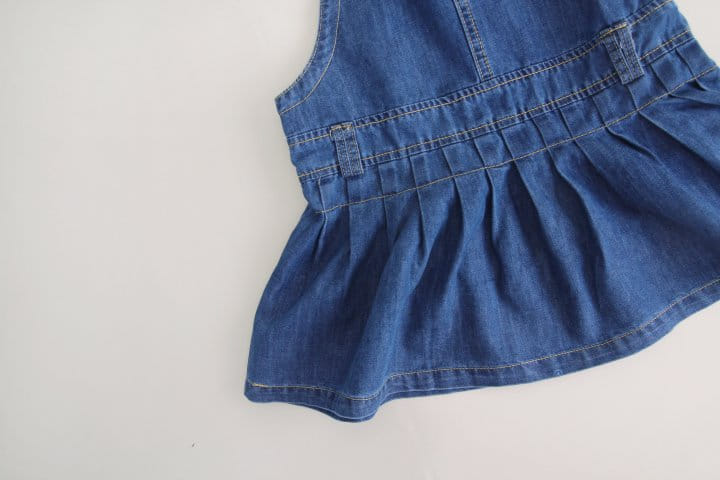 Bienvenu - Korean Children Fashion - #stylishchildhood - Denim Dungarees One-Piece - 5