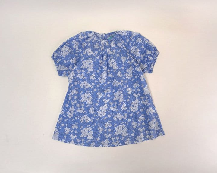 Bienvenu - Korean Children Fashion - #todddlerfashion - Puff A Line Flower One-Piece - 10