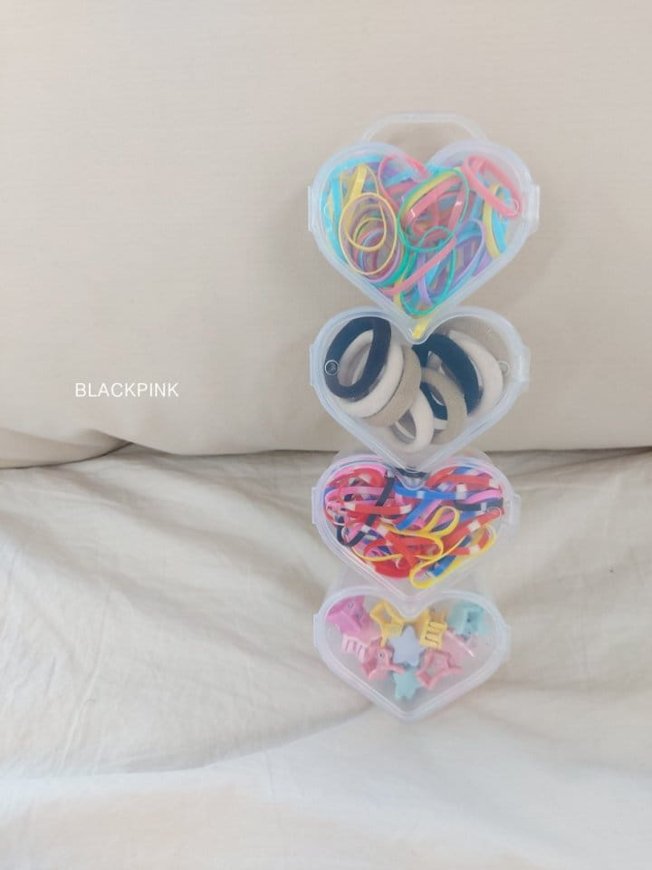 Black Pink - Korean Children Fashion - #discoveringself - Random Heart Case - 2