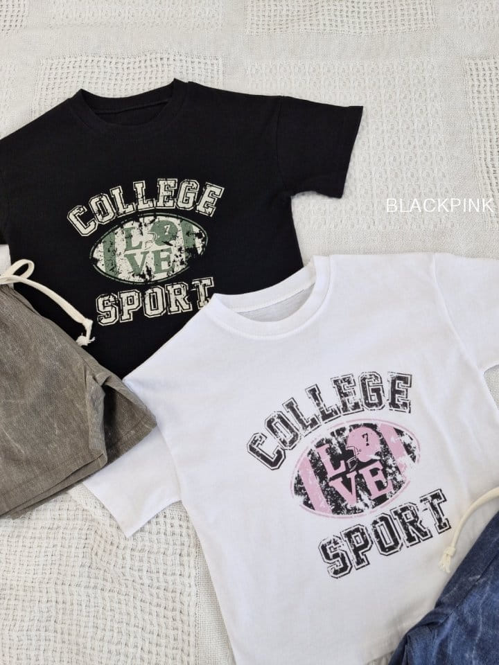 Black Pink - Korean Children Fashion - #discoveringself - Love Single Tee - 4