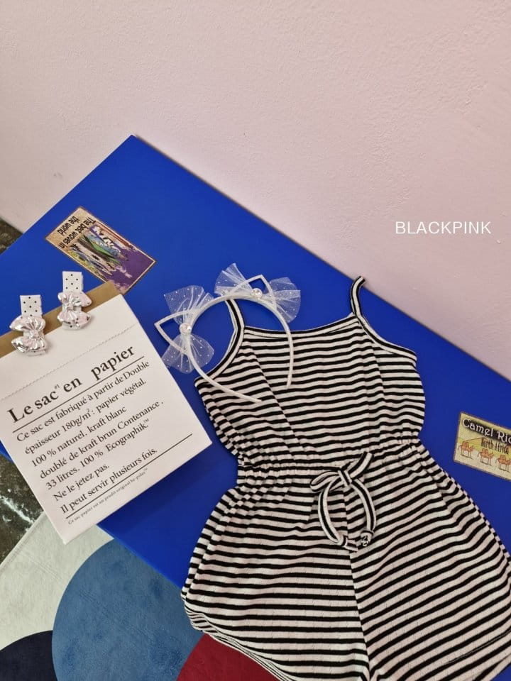 Black Pink - Korean Children Fashion - #fashionkids - Colorful Jumpsuit - 2