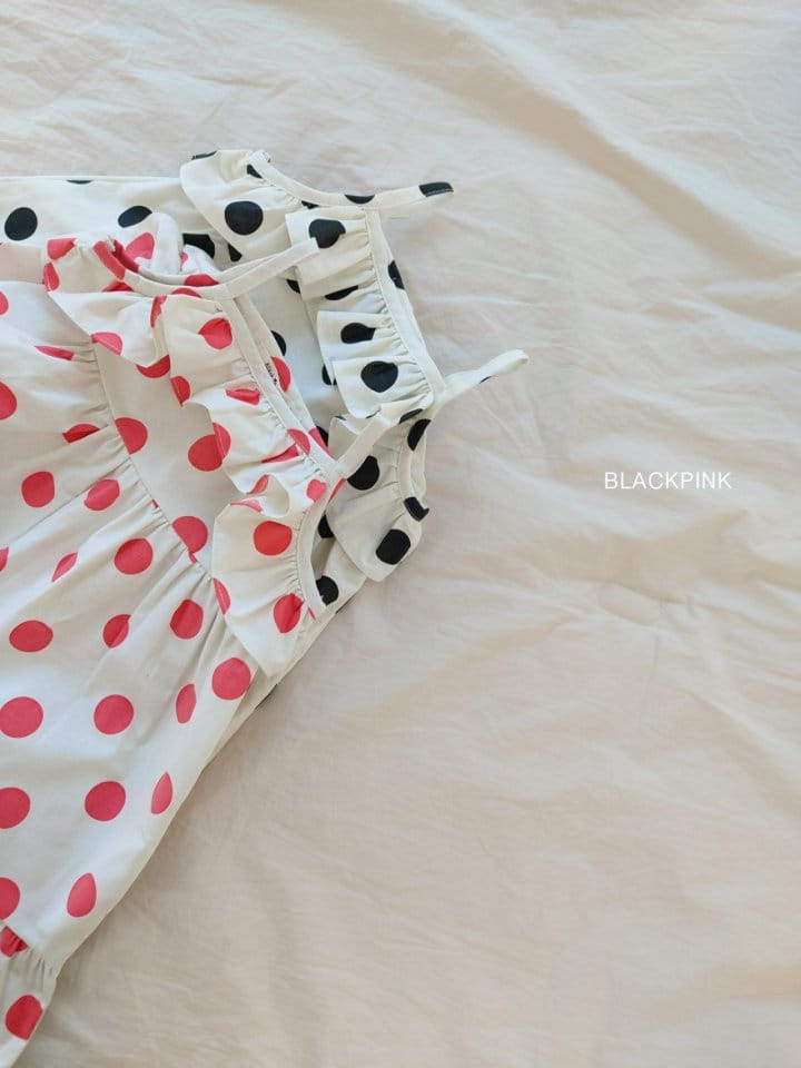 Black Pink - Korean Children Fashion - #kidsshorts - Labin Dot One-Piece - 6
