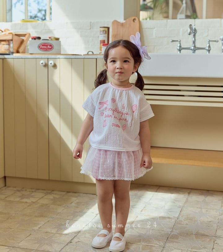 Bonaloi - Korean Children Fashion - #childofig - Check Mesh Skirt Pants - 8