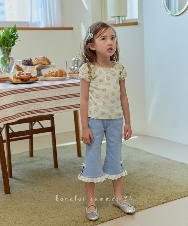 Bonaloi - Korean Children Fashion - #kidsshorts - Lindsey Puff Tee - 9