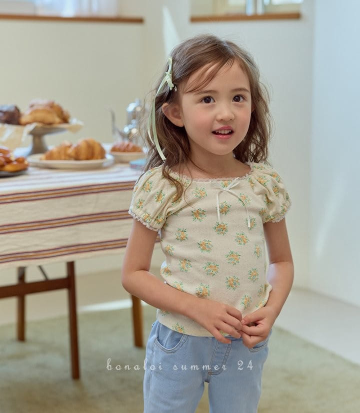 Bonaloi - Korean Children Fashion - #kidsstore - Lindsey Puff Tee - 10