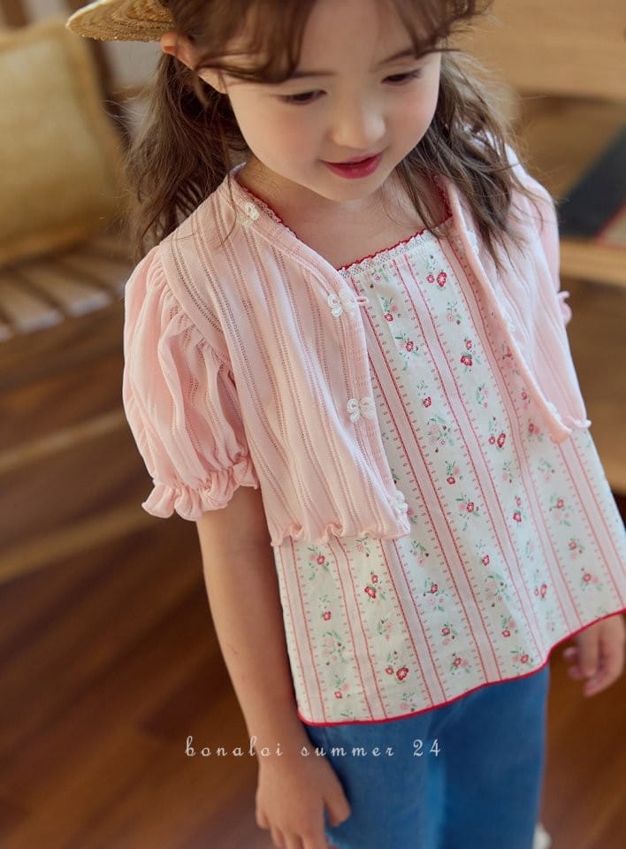 Bonaloi - Korean Children Fashion - #littlefashionista - Ribbon Bolero - 9