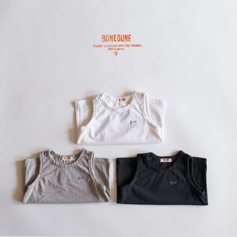 Boneoune - Korean Children Fashion - #littlefashionista - Basic Non Sleeve Tee - 9
