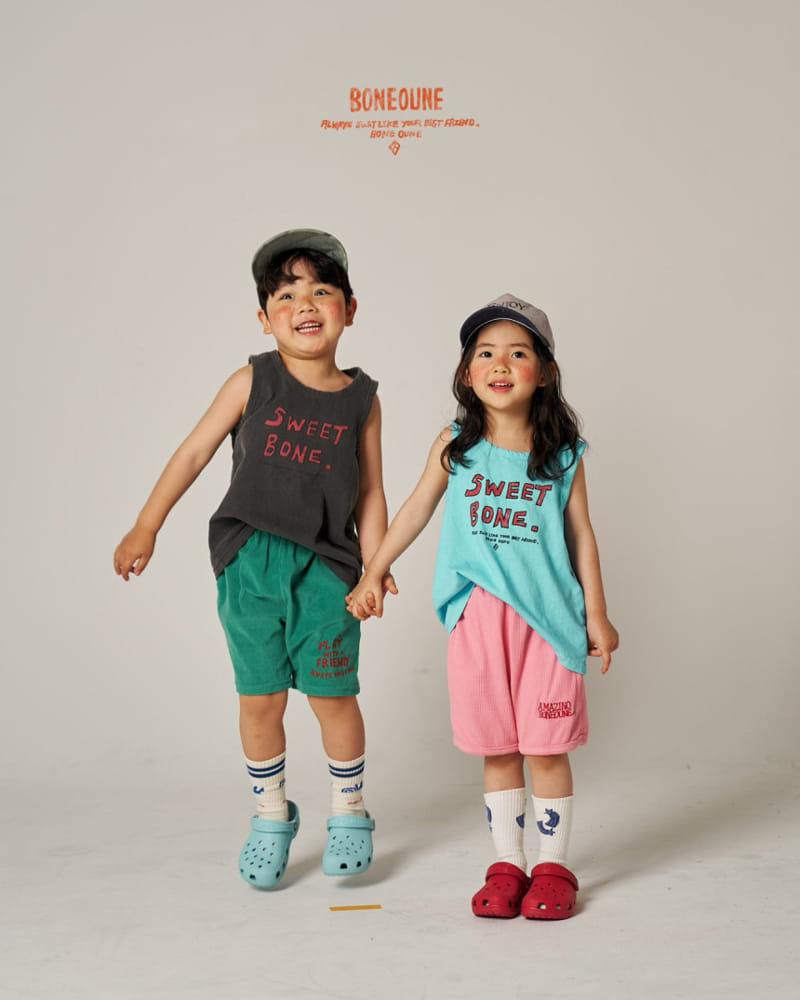 Boneoune - Korean Children Fashion - #prettylittlegirls - Smurf Waffle Shorts - 2