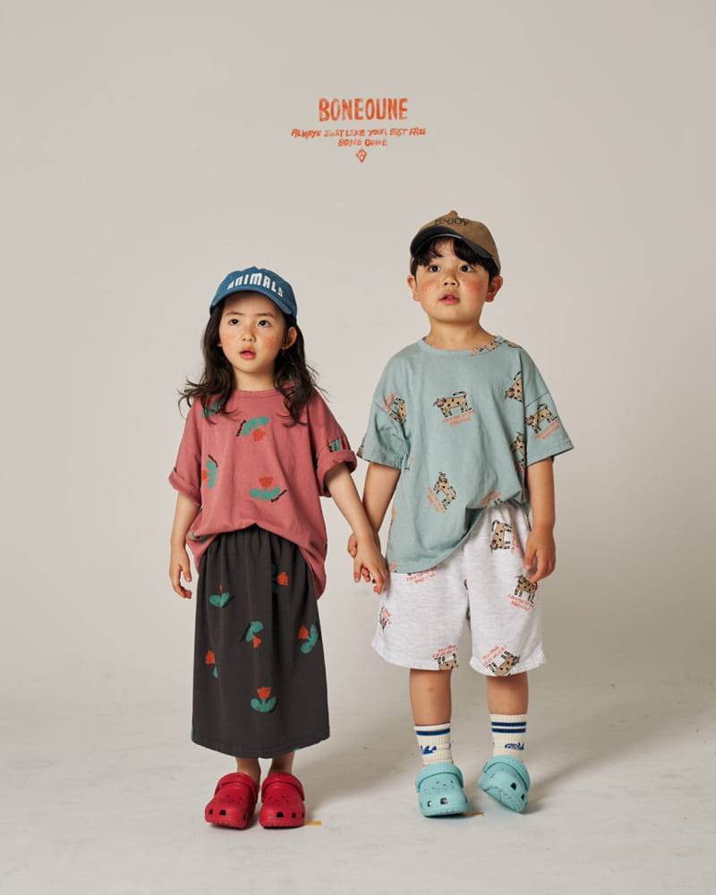 Boneoune - Korean Children Fashion - #toddlerclothing - Mignon Short Sleeve Tee - 3