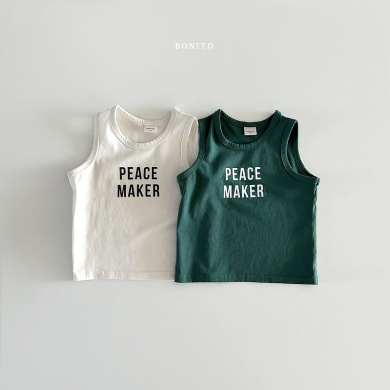 Bonito - Korean Baby Fashion - #babyfashion - Peace Maker Sleeveless Tee