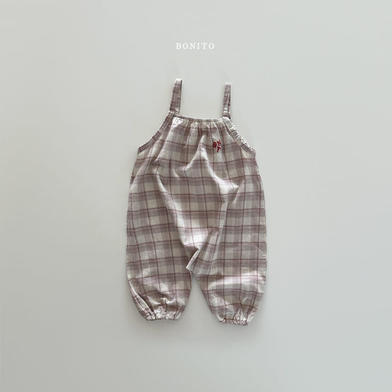 Bonito - Korean Baby Fashion - #babygirlfashion - BNT Check String Overalls  - 9