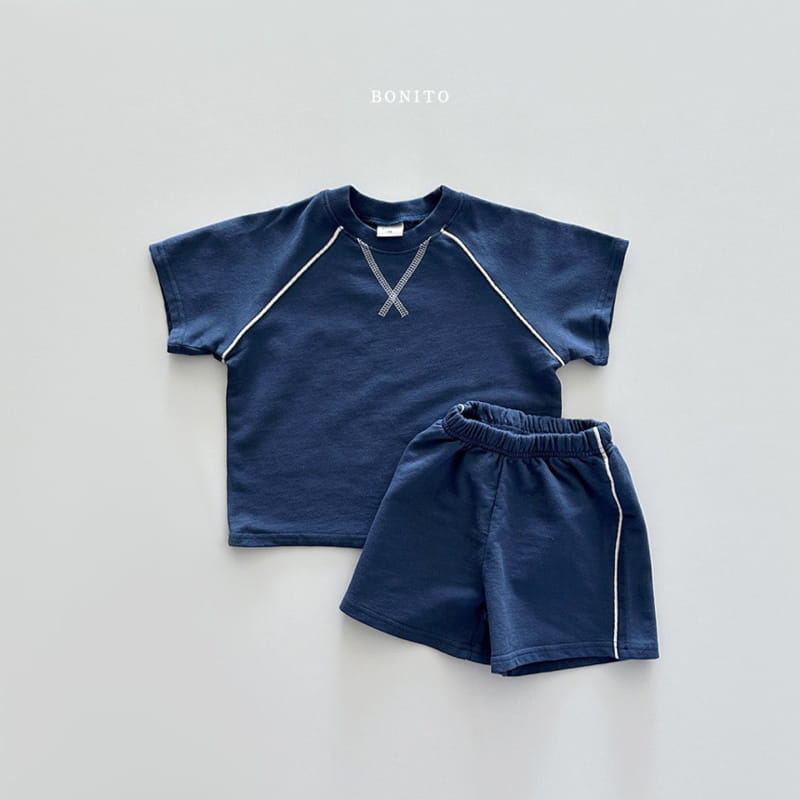 Bonito - Korean Baby Fashion - #babygirlfashion - Bbing Line Guy Top Bottom Set - 8