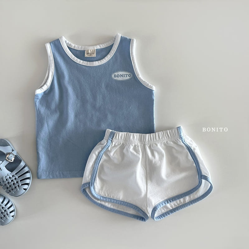 Bonito - Korean Baby Fashion - #babylifestyle - Color Sleeveless Top Bottom Set - 5