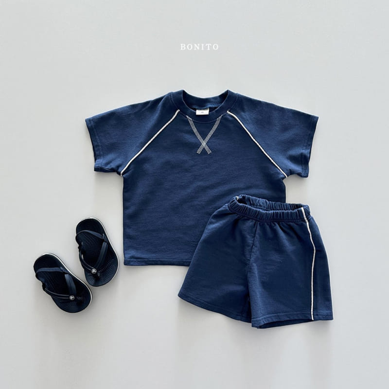 Bonito - Korean Baby Fashion - #babylifestyle - Bbing Line Guy Top Bottom Set - 9