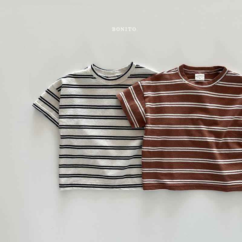 Bonito - Korean Baby Fashion - #babylifestyle - Two Line ST Tee - 2
