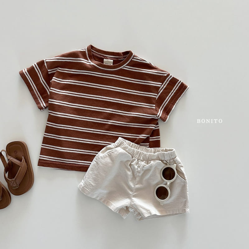 Bonito - Korean Baby Fashion - #babyoutfit - Two Line ST Tee - 6