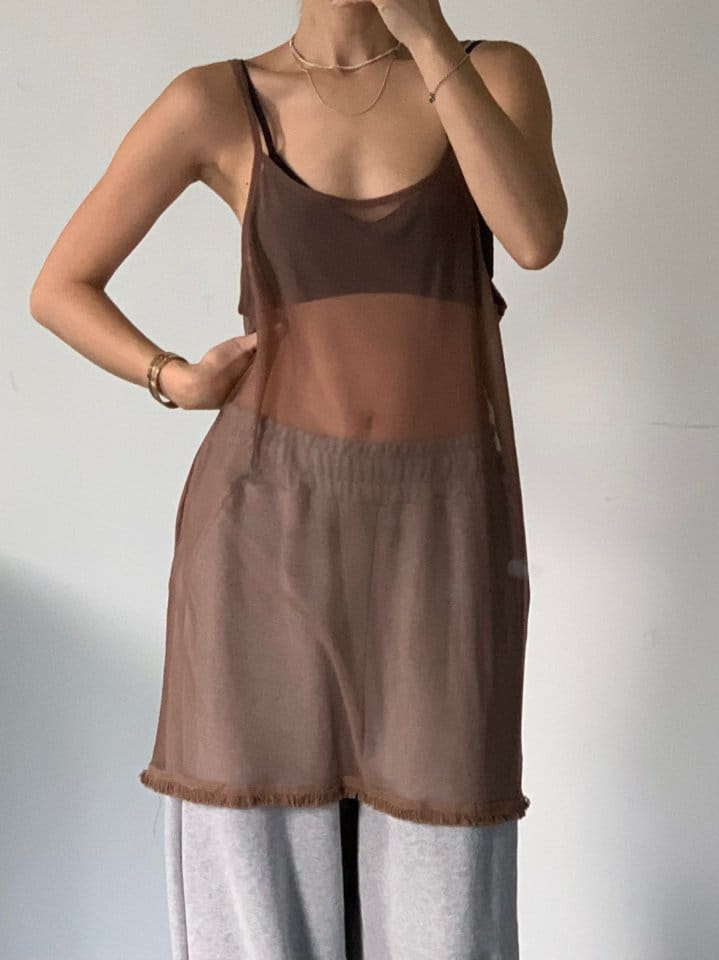 Bricklane - Korean Women Fashion - #pursuepretty - Layered Mesh Sleeveless Tee - 4