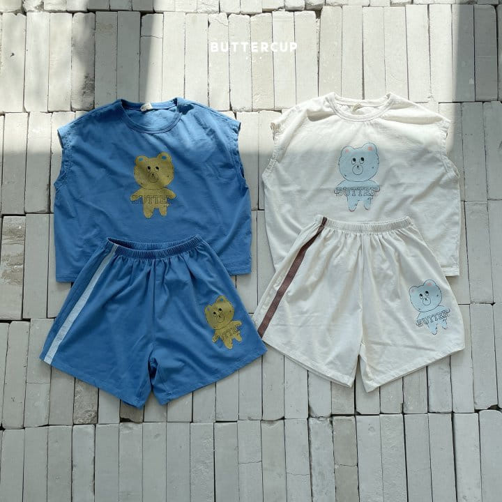 Buttercup - Korean Children Fashion - #childrensboutique - Bears Line Top Bottom Set - 6