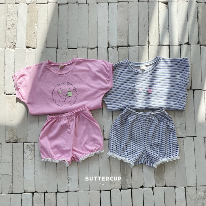 Buttercup - Korean Children Fashion - #fashionkids - Petite Bubble Top Bottom Set - 4