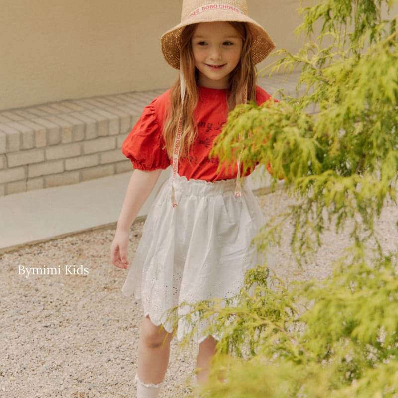Bymimi - Korean Children Fashion - #toddlerclothing - Ribbon Puff Tee - 7