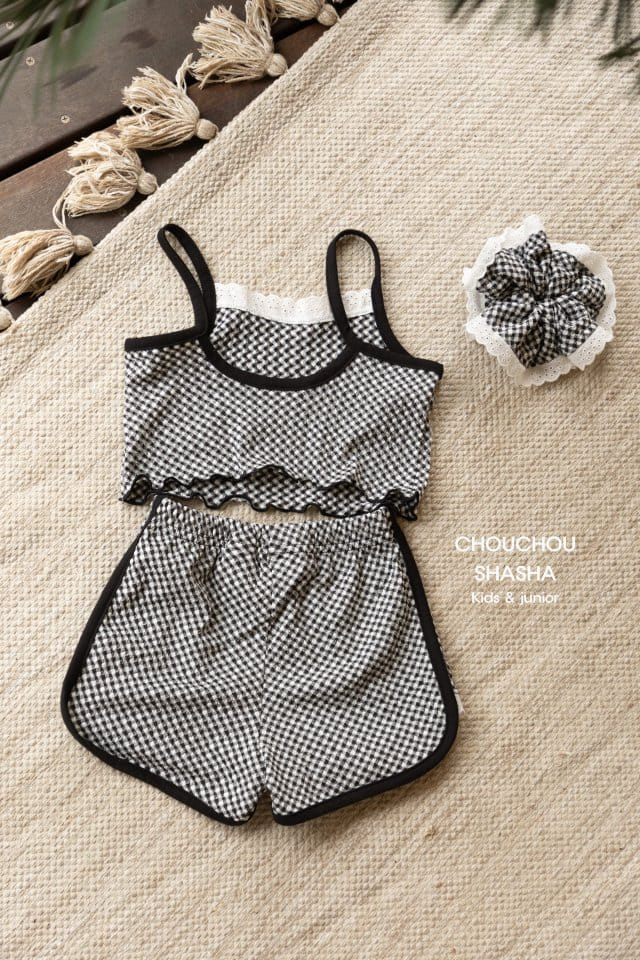 Chouchou Shasha - Korean Children Fashion - #kidsstore - Kitsch Top Bottom Set - 2