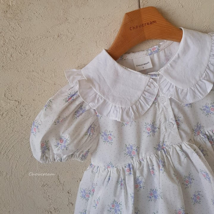 Choucream - Korean Baby Fashion - #babyclothing - Kaila Flower One-Piece Body Suit - 5