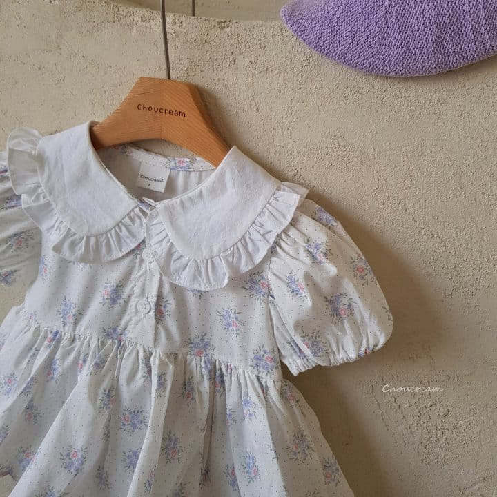 Choucream - Korean Baby Fashion - #babyfashion - Kaila Flower One-Piece Body Suit - 6