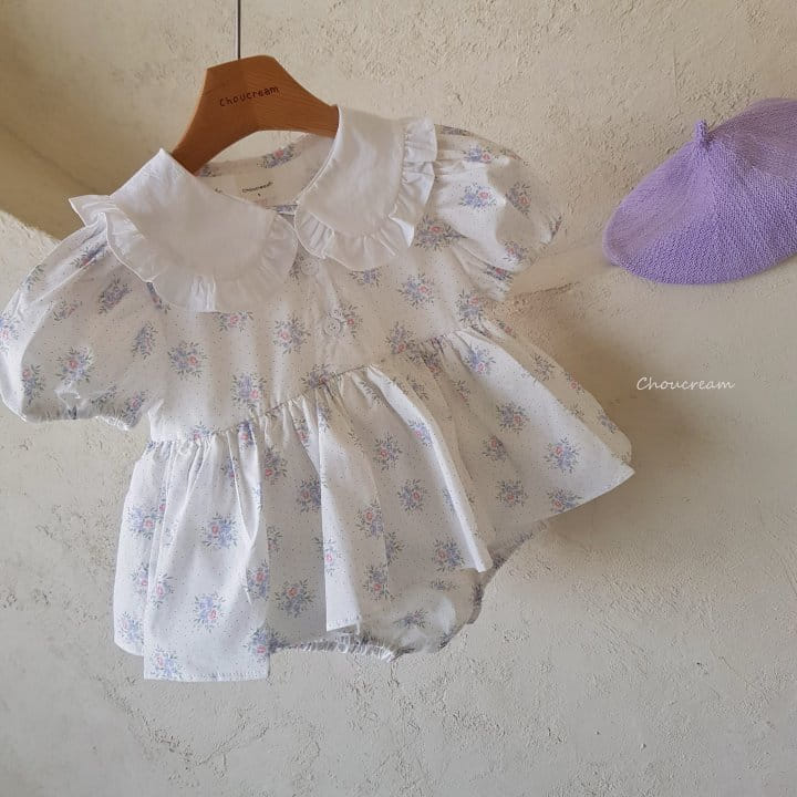 Choucream - Korean Baby Fashion - #babyfever - Kaila Flower One-Piece Body Suit - 7