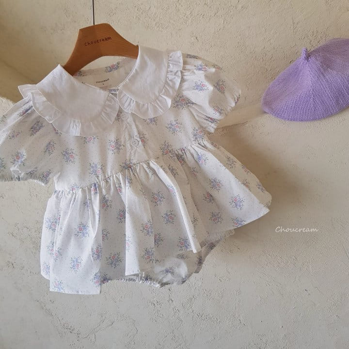 Choucream - Korean Baby Fashion - #babygirlfashion - Kaila Flower One-Piece Body Suit - 8