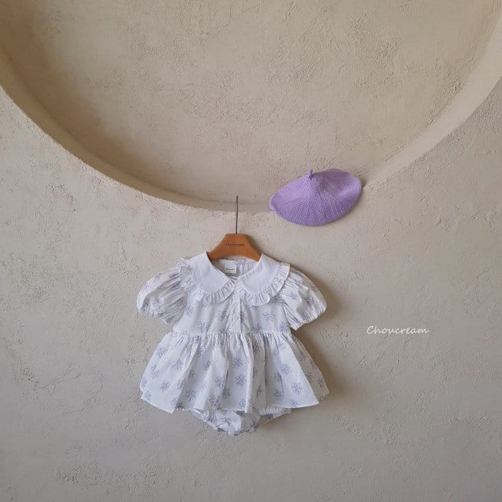 Choucream - Korean Baby Fashion - #onlinebabyshop - Kaila Flower One-Piece Body Suit
