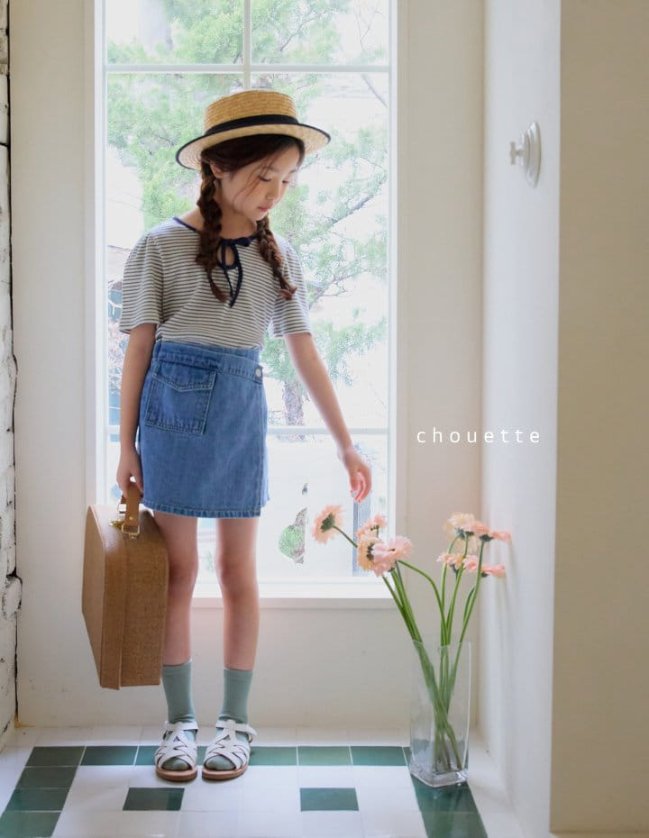 Chouette - Korean Children Fashion - #littlefashionista - Ribbon Puff Tee - 4